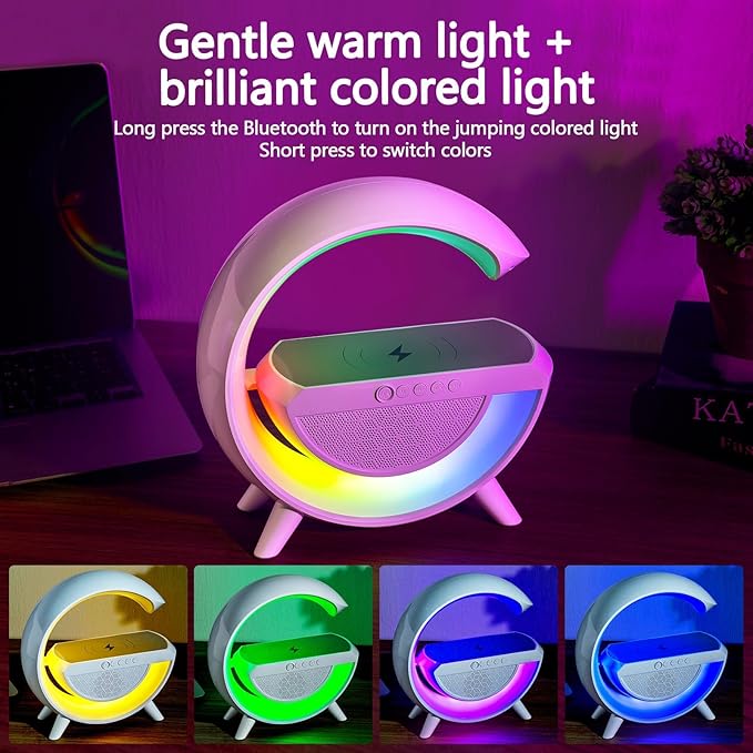 RGB LED Wireless Charging Speaker And Table Lamp