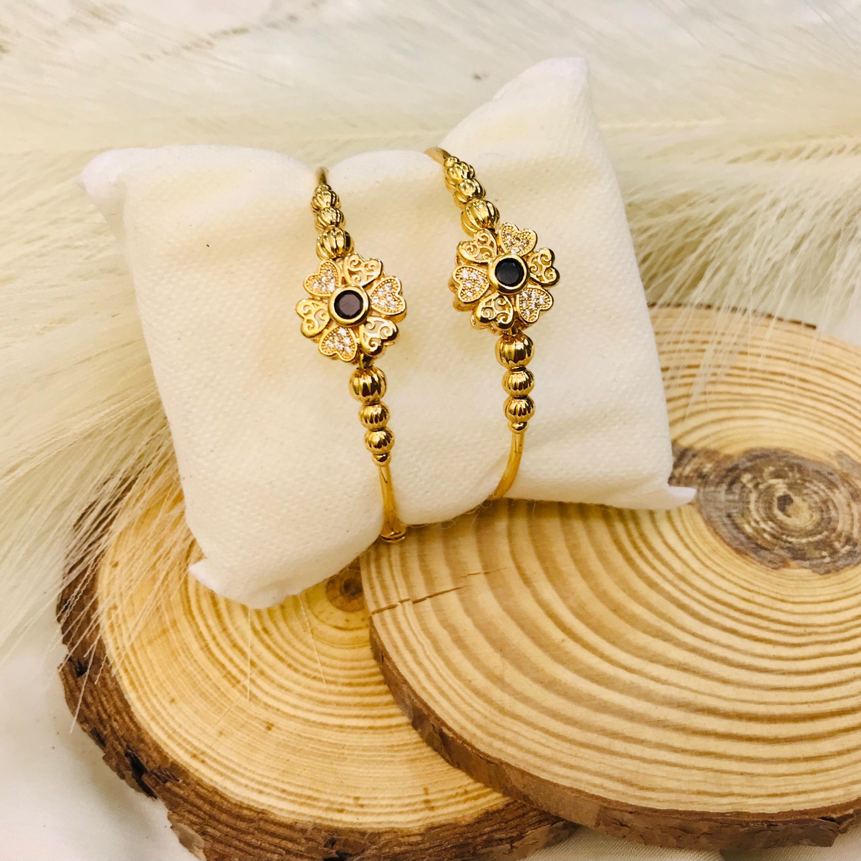 Adjustable Adult Bangle-81 (Black)